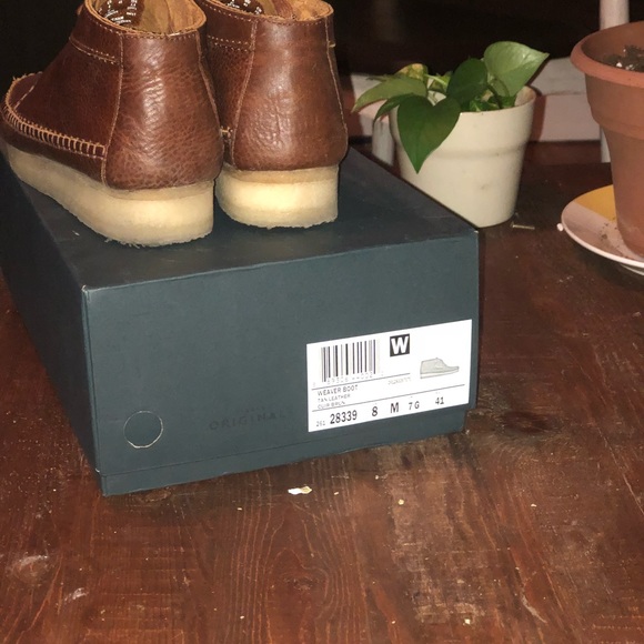 Clark’s Weaver Boot. Tan Leather - Picture 4 of 5